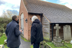 Steve Lambert, Bill's Son, Showing Mark The New Shed Building