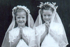 Mary (right) at Holy Communion with Eileen